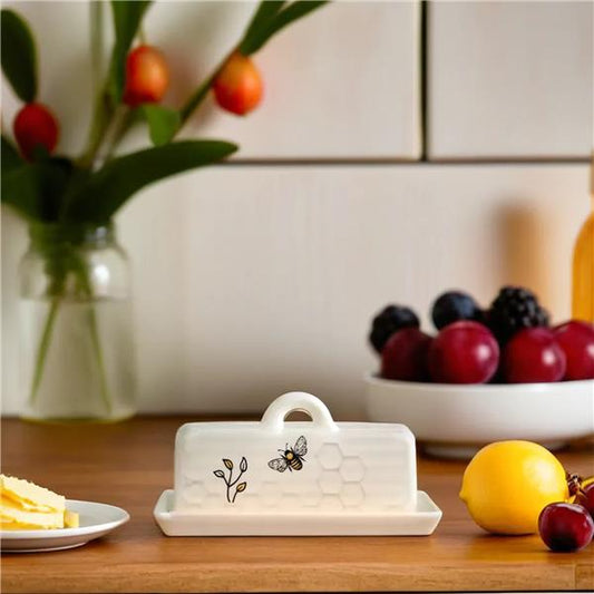 Honey Bee Ceramic Butter Dish
