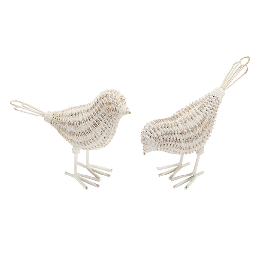 Bird (Set of 4) 4.5"H, 5.5"H Resin/Metal