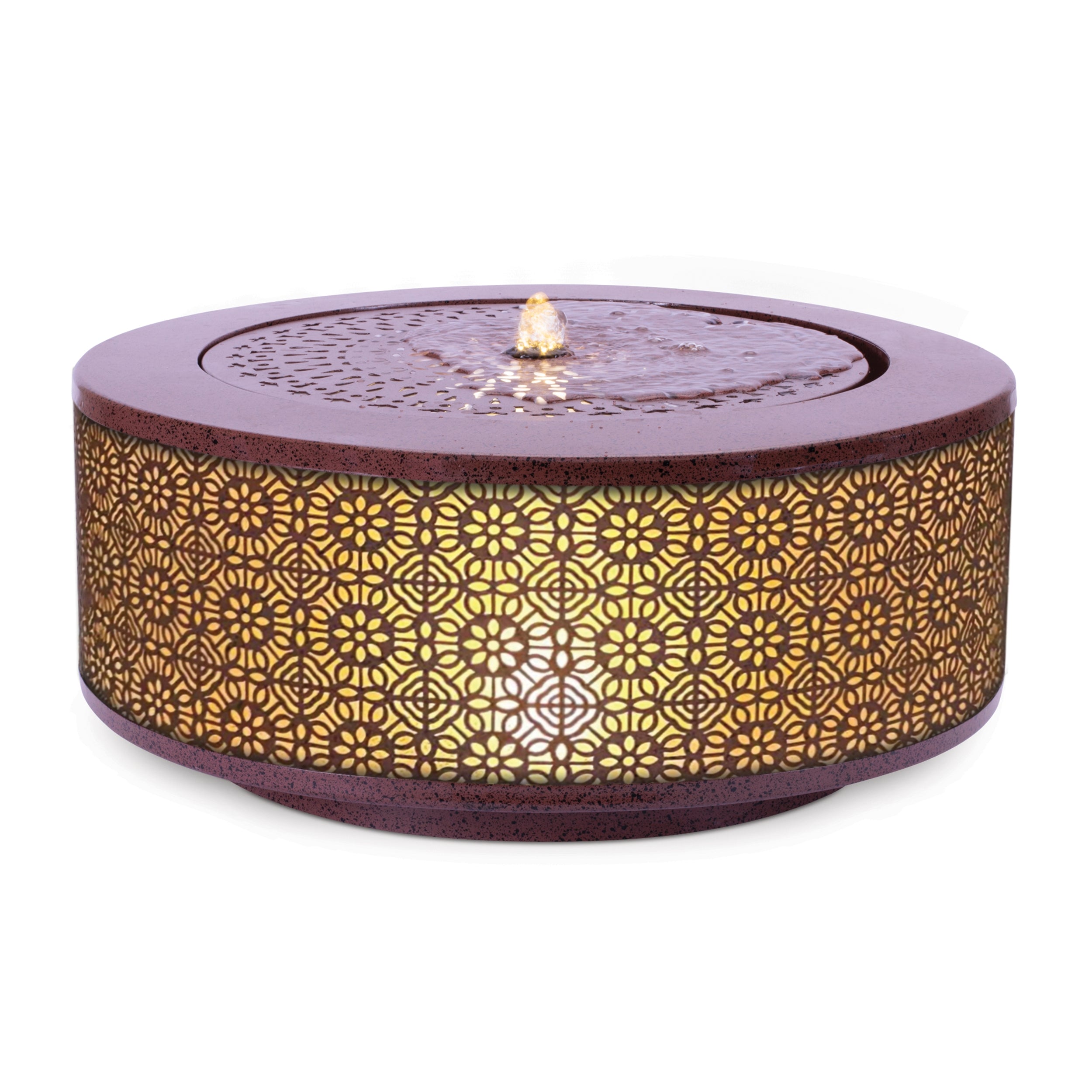 Round Fountain 23.5"D x 10"H Metal UL Plug