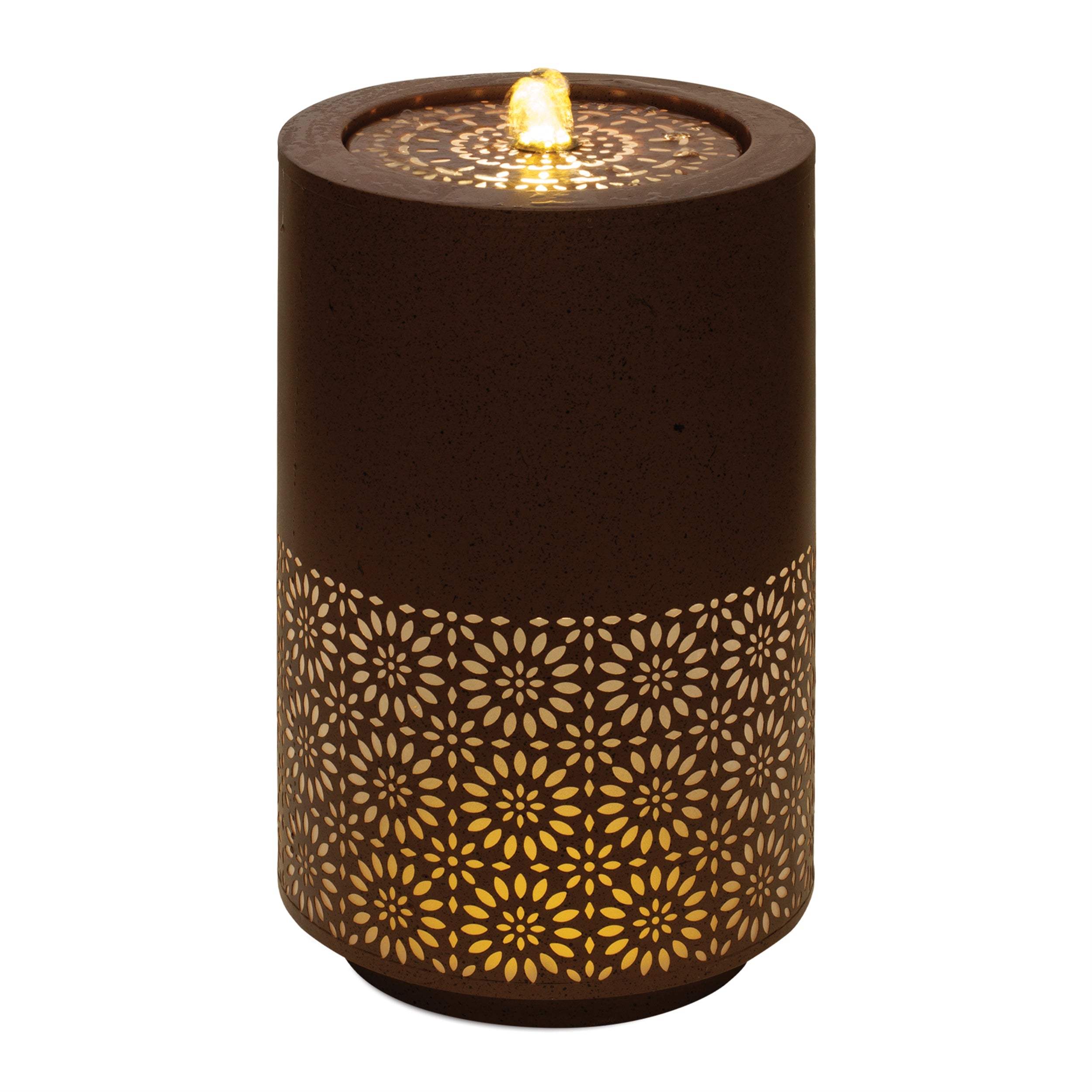Round Fountain 13"D x 21"H Metal UL Plug