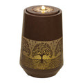 Fountain w/Tree Pattern 14.5"D x 21"H Metal UL Plug