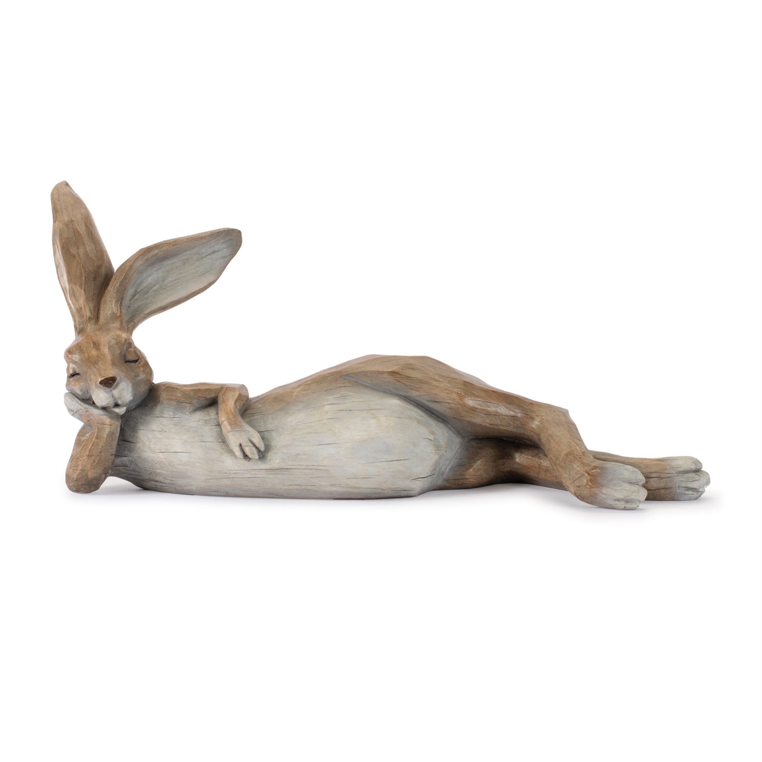 Rabbit Laying (Set of 2) 18"L x 8"H Resin
