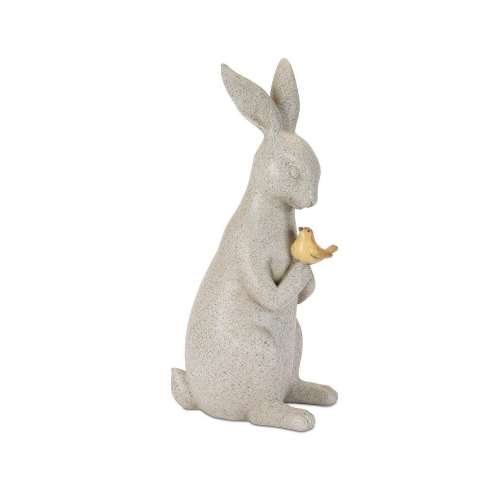 Rabbit w/Bird & Butterfly (Set of 2) 10”H Resin