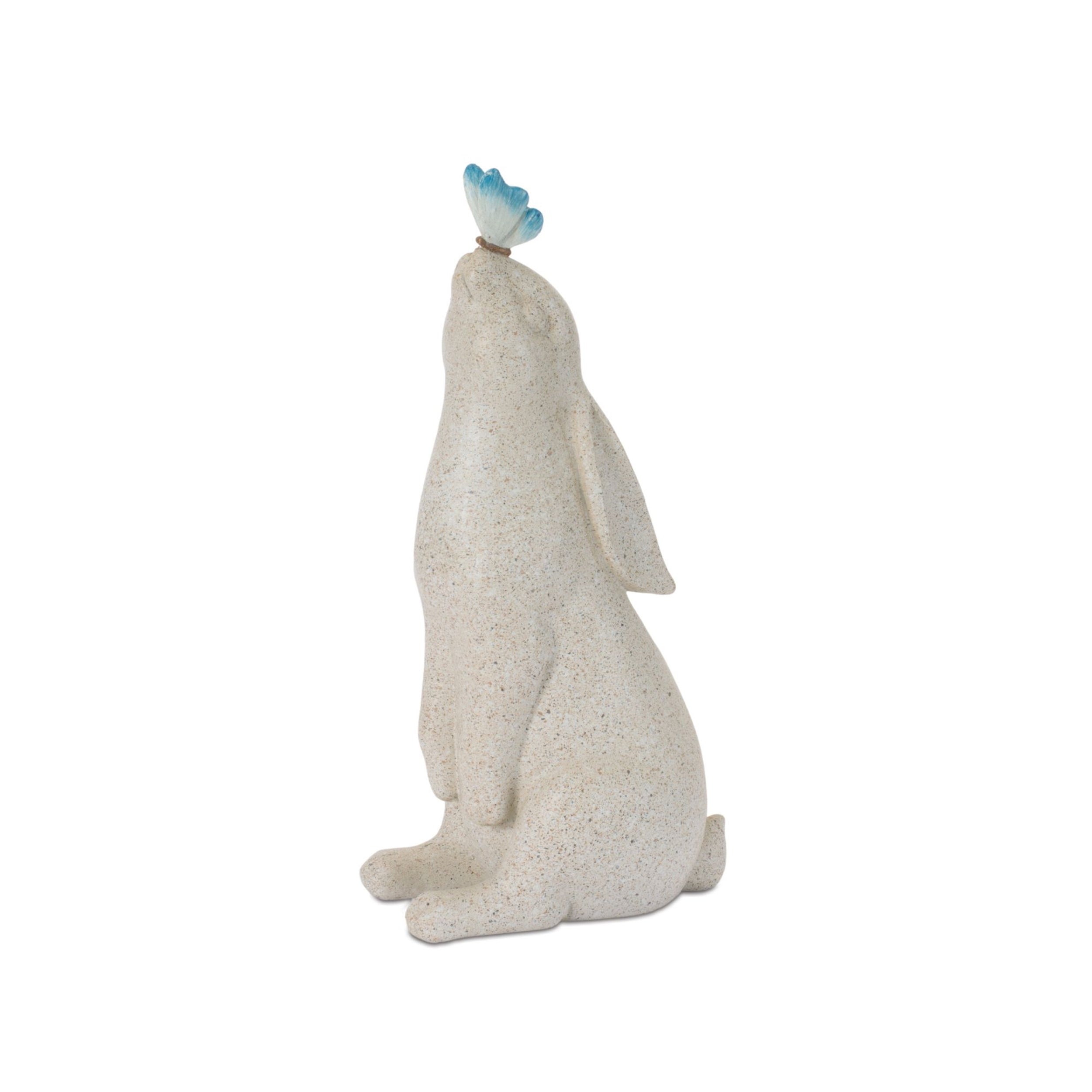 Rabbit w/Bird & Butterfly (Set of 2) 10”H Resin