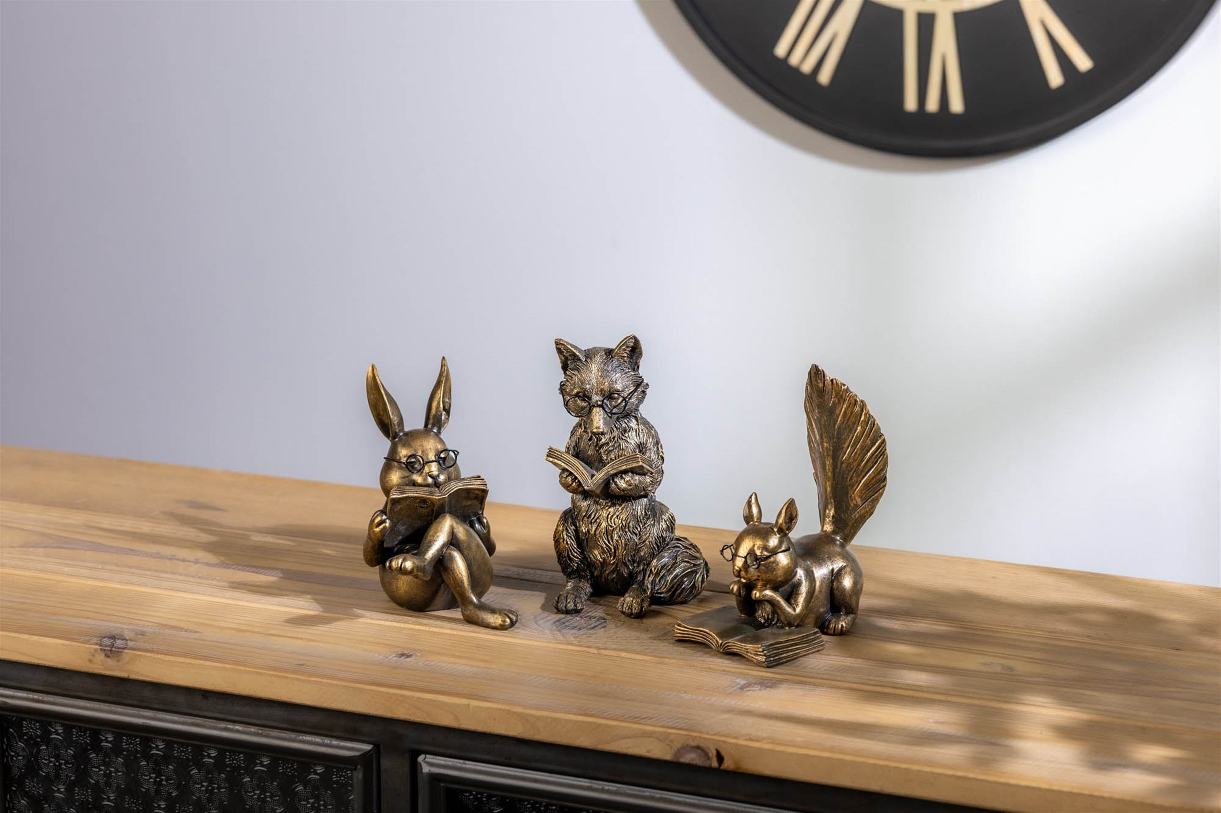 Rabbit Reading 5.25”H Resin