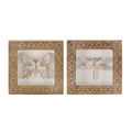 Butterfly/Dragonfly Plaque (Set of 2) 5.75”SQ Resin