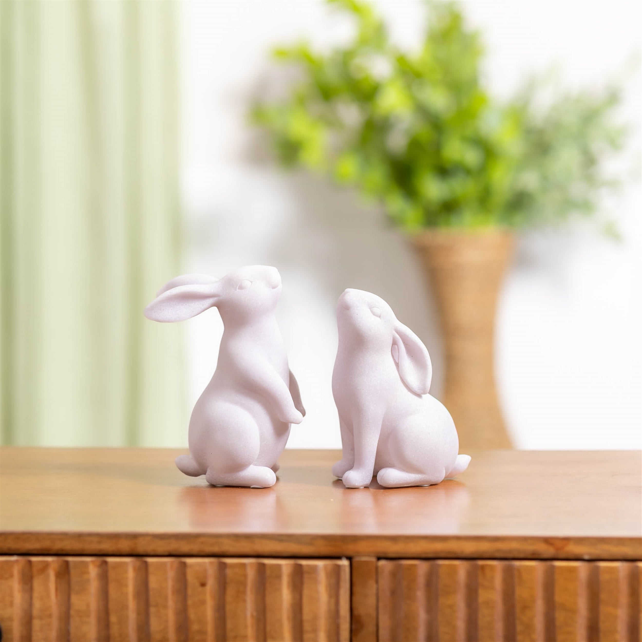 Bunny (Set of 2) 5.5"H, 6"H Resin