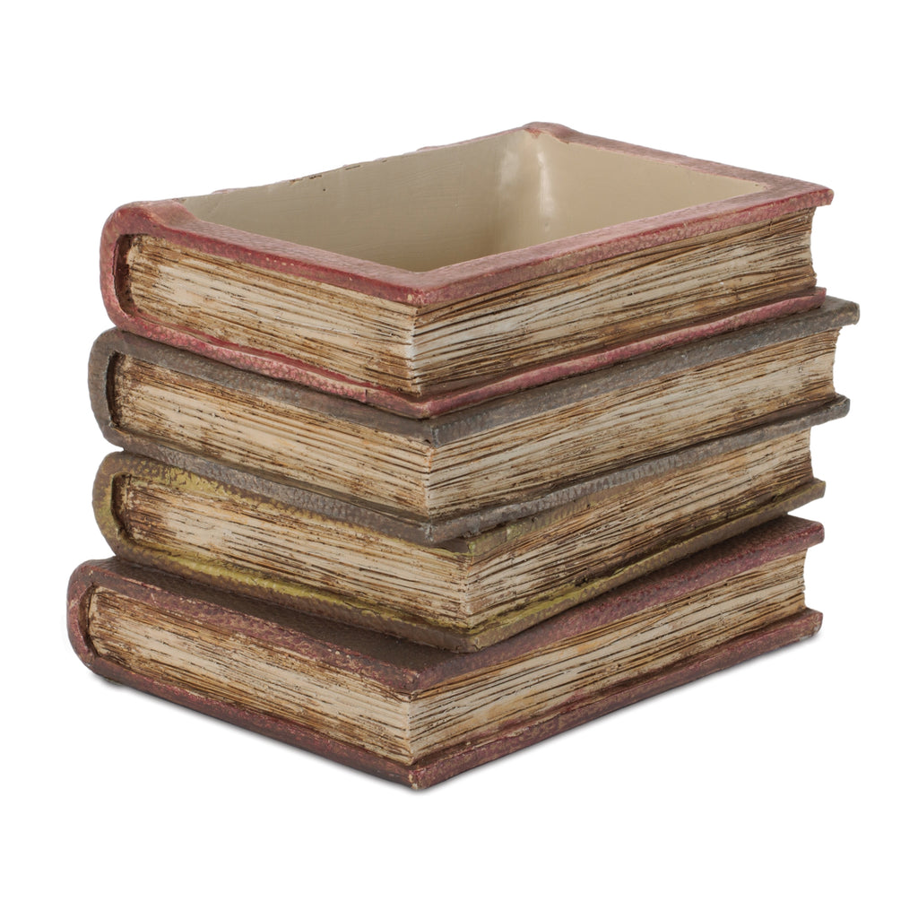 Book Stack Container 5”H Resin