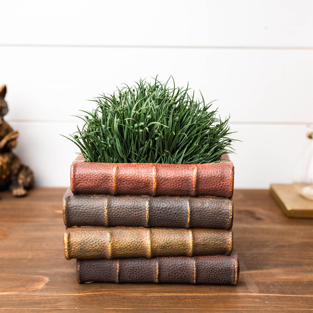 Book Stack Container 5”H Resin