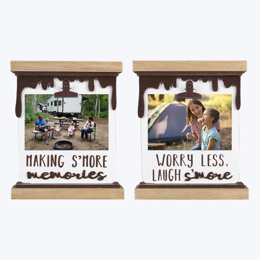 Wood S'more Photo Clip, set of 2