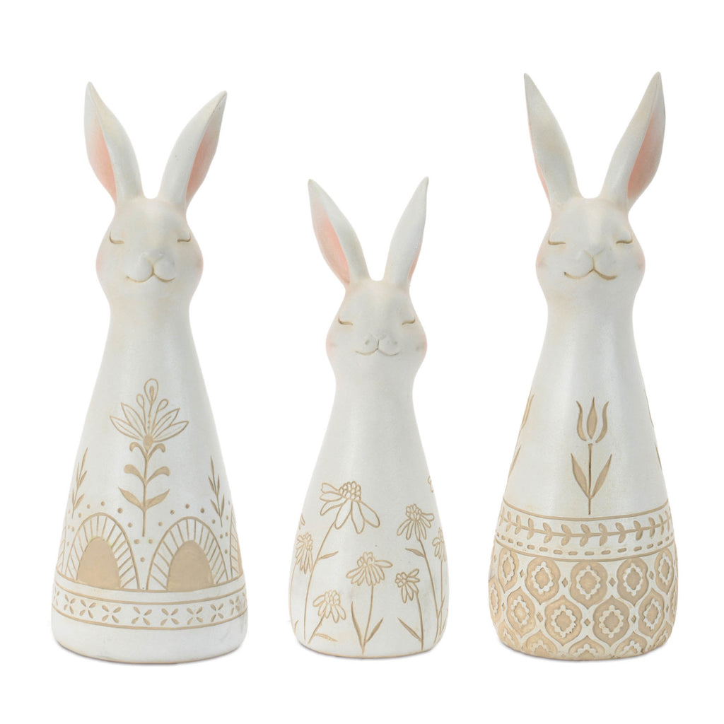 Rabbit (Set of 3) 8.25"H, 10"H Resin
