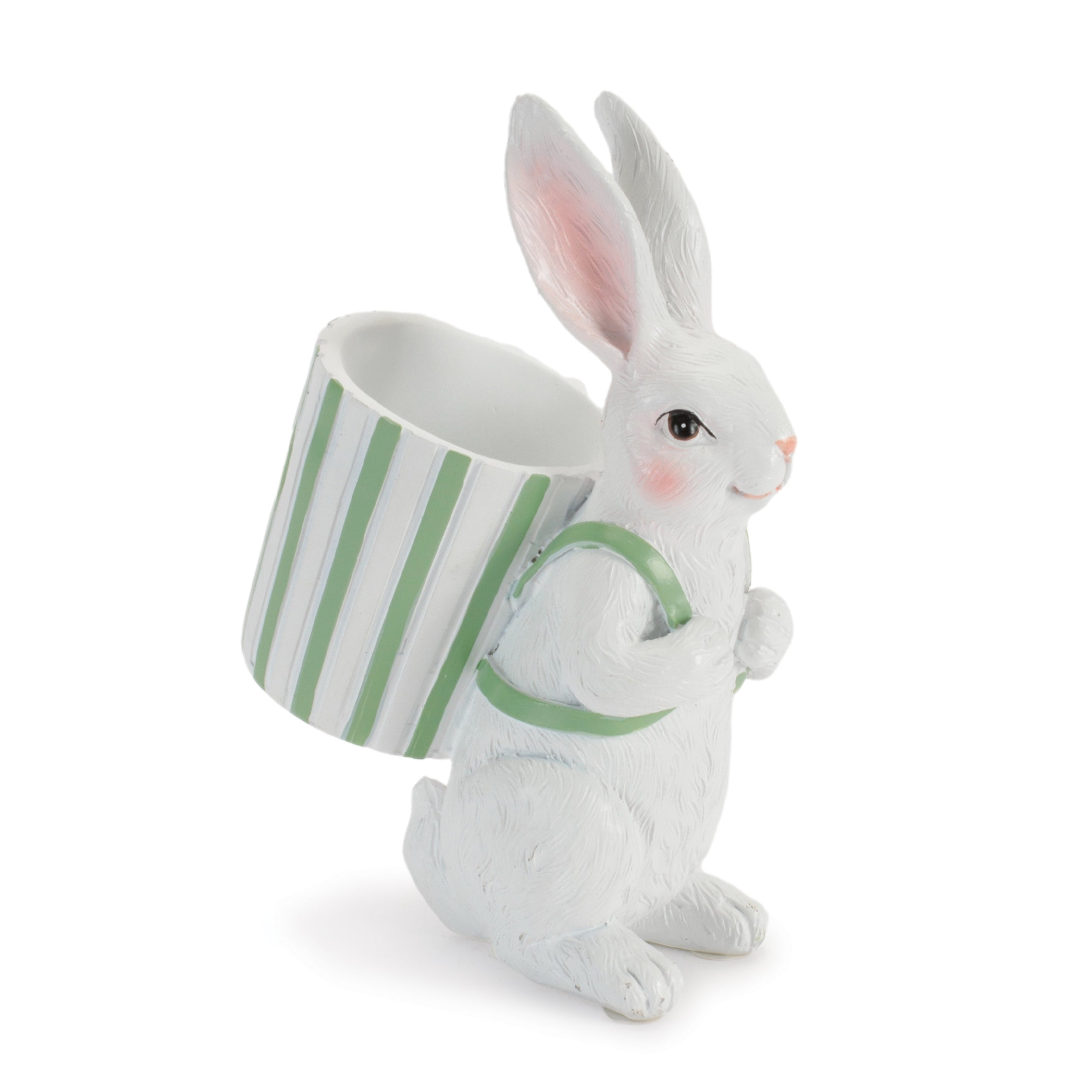 Rabbit w/Container (Set of 2) 5.5"H, 5.75"H Resin