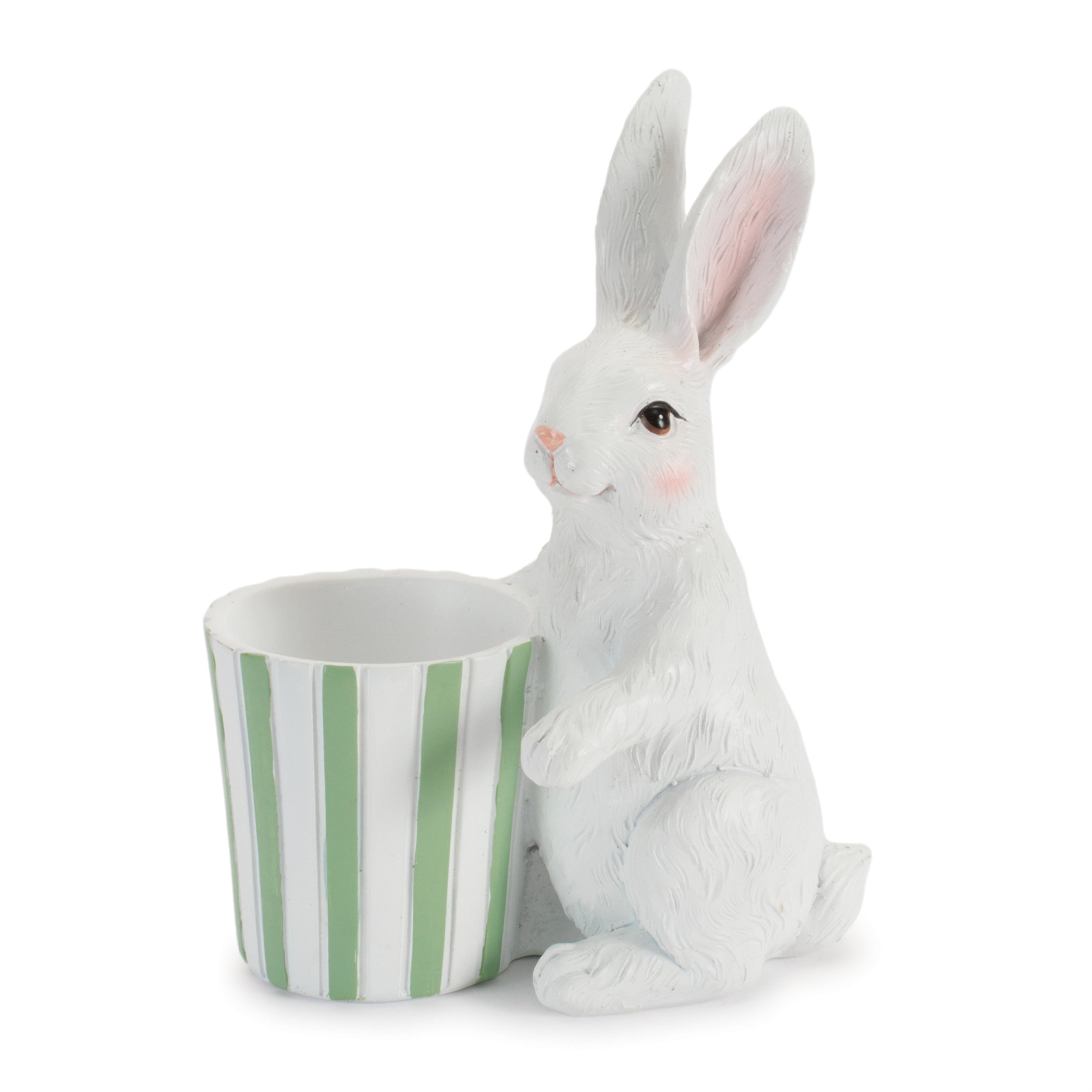 Rabbit w/Container (Set of 2) 5.5"H, 5.75"H Resin