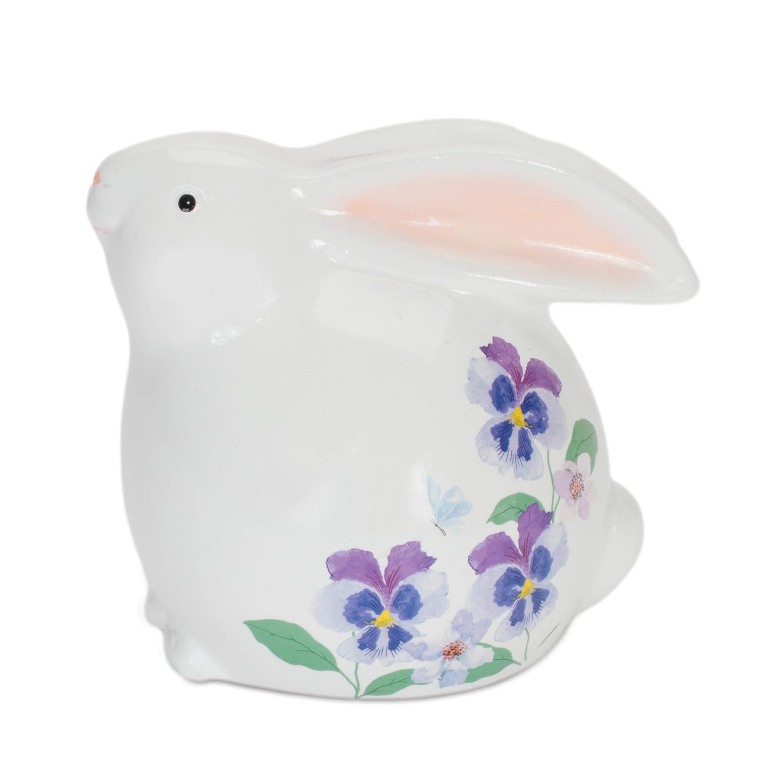 Rabbit w/Floral (Set of 4) 5"H, 5.75"H Terra Cotta