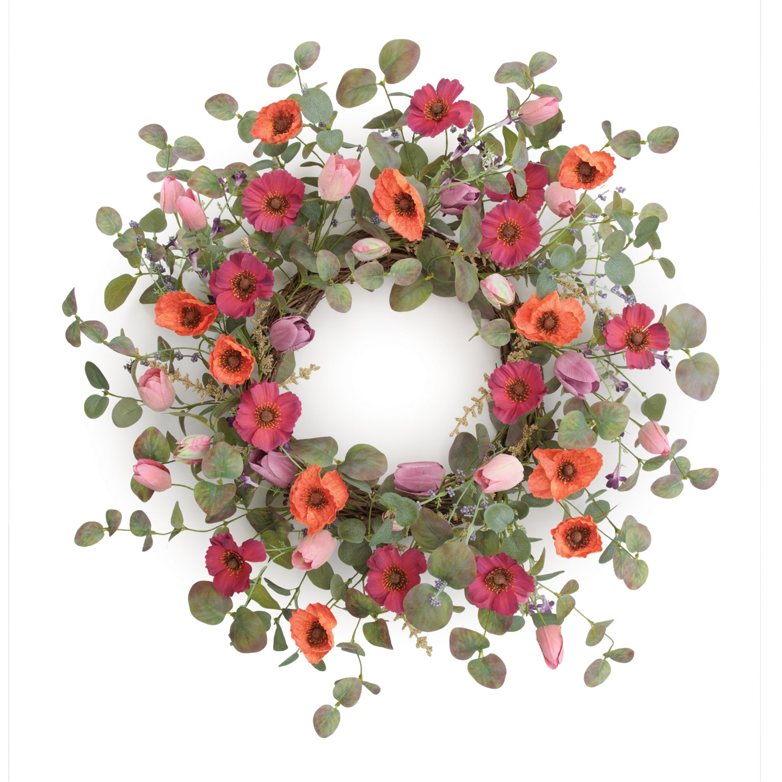 Poppy/Tulip Wreath 22"D