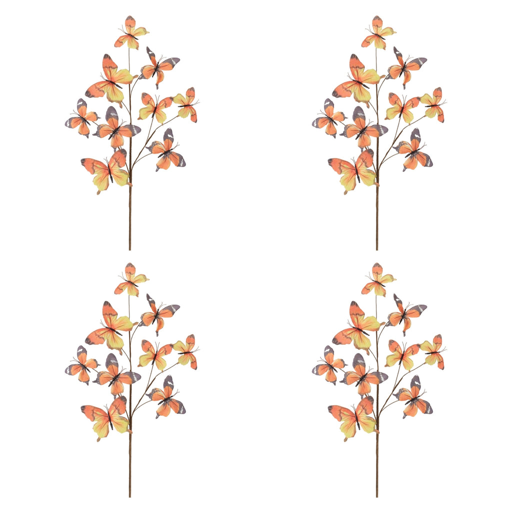 Butterfly Spray (Set of 4) 32”H Polyester