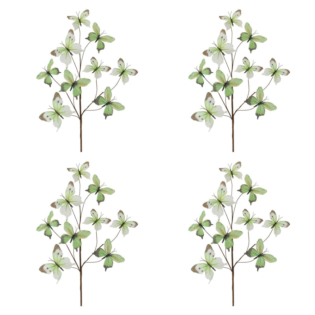 Butterfly Spray (Set of 4) 32”H Polyester