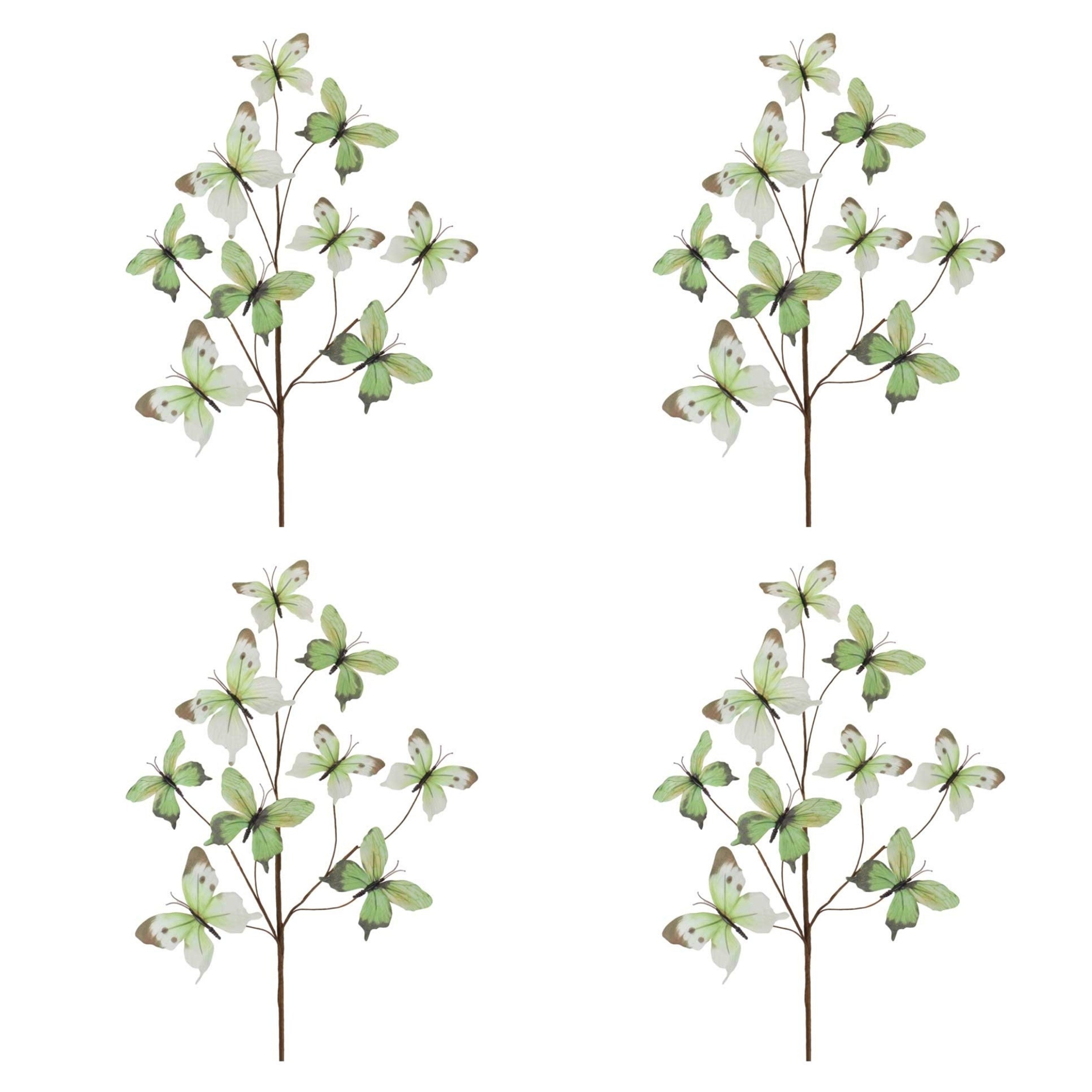 Butterfly Spray (Set of 4) 32”H Polyester