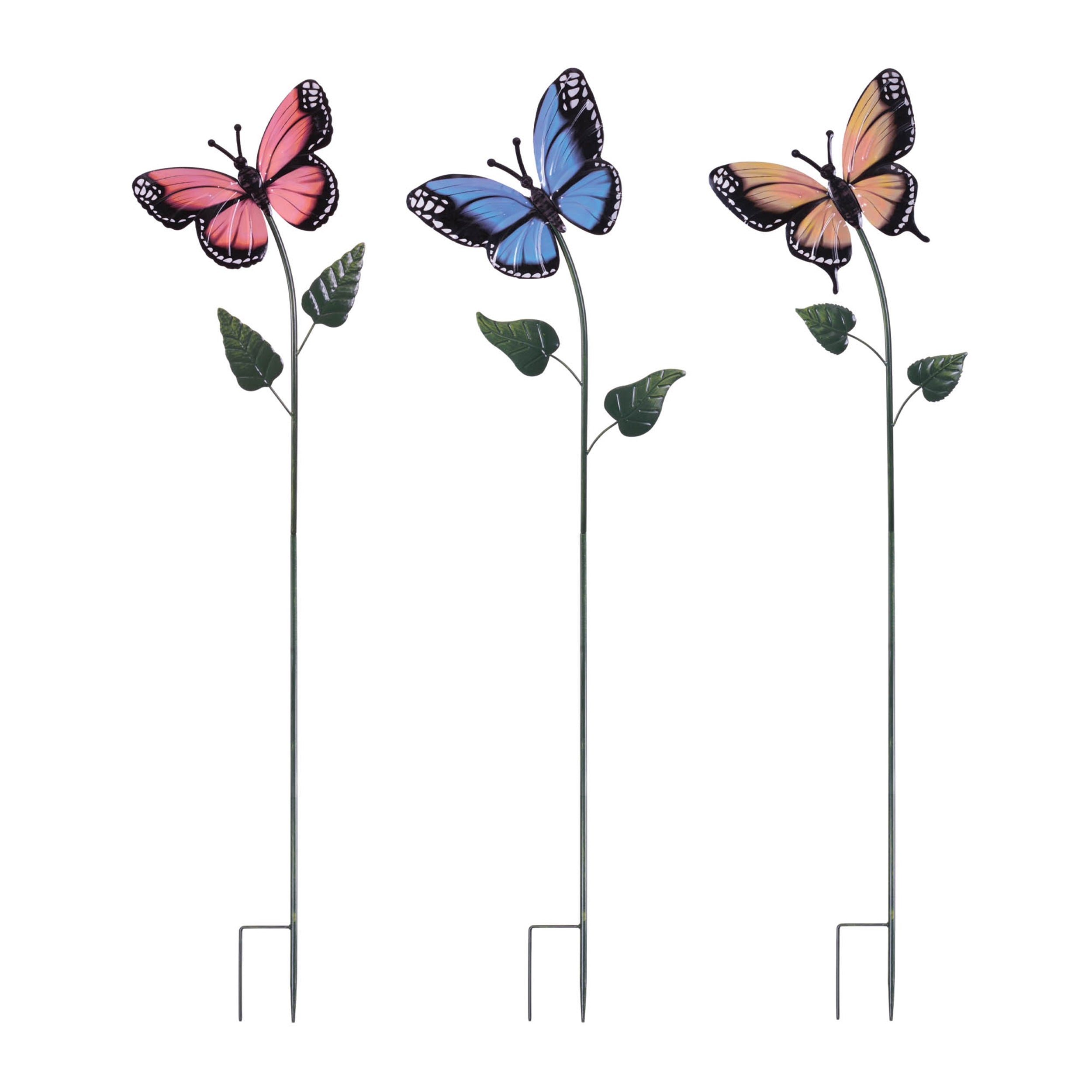 Butterfly Stake (Set of 3) 60”H Iron