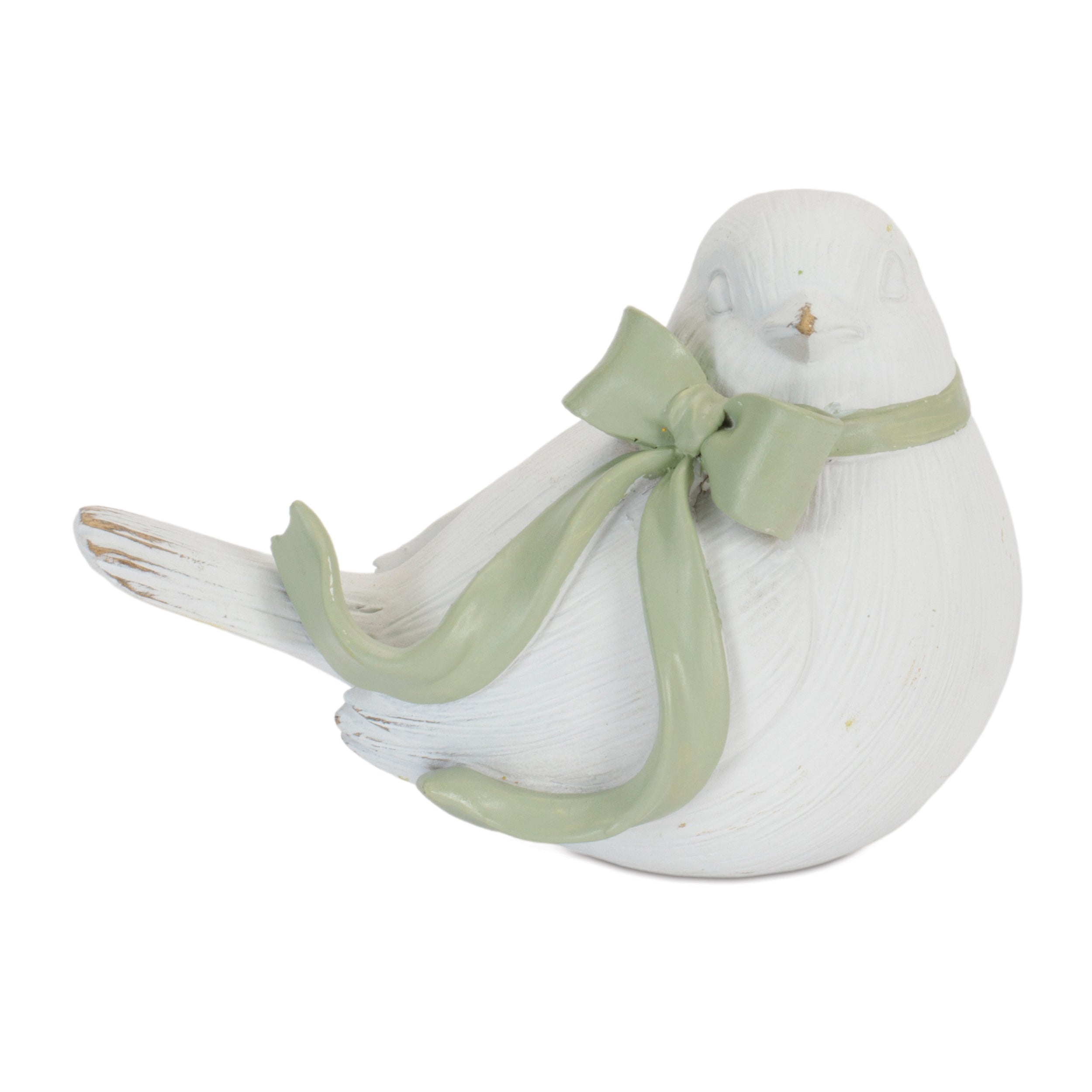 Bird w/Bow (Set of 2) 4.25”H Resin