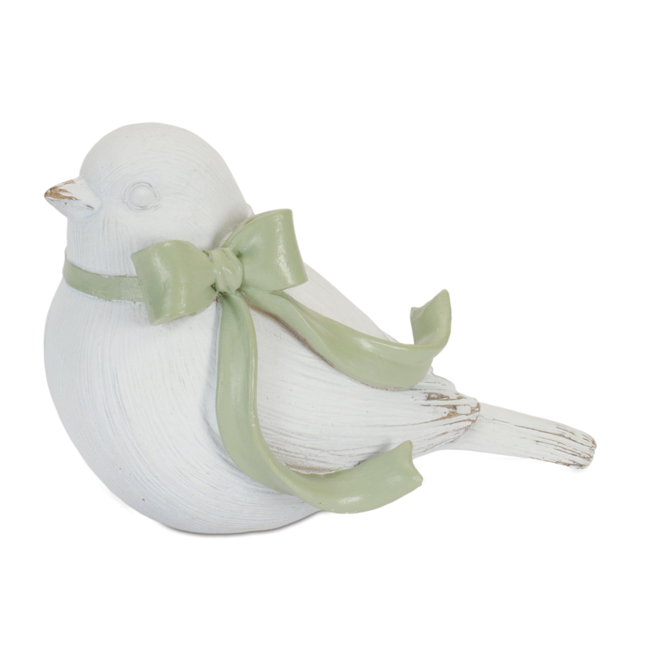 Bird w/Bow (Set of 2) 4.25”H Resin
