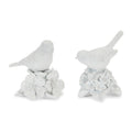 Bird on Floral (Set of 2) 5"H, 5.75"H Resin