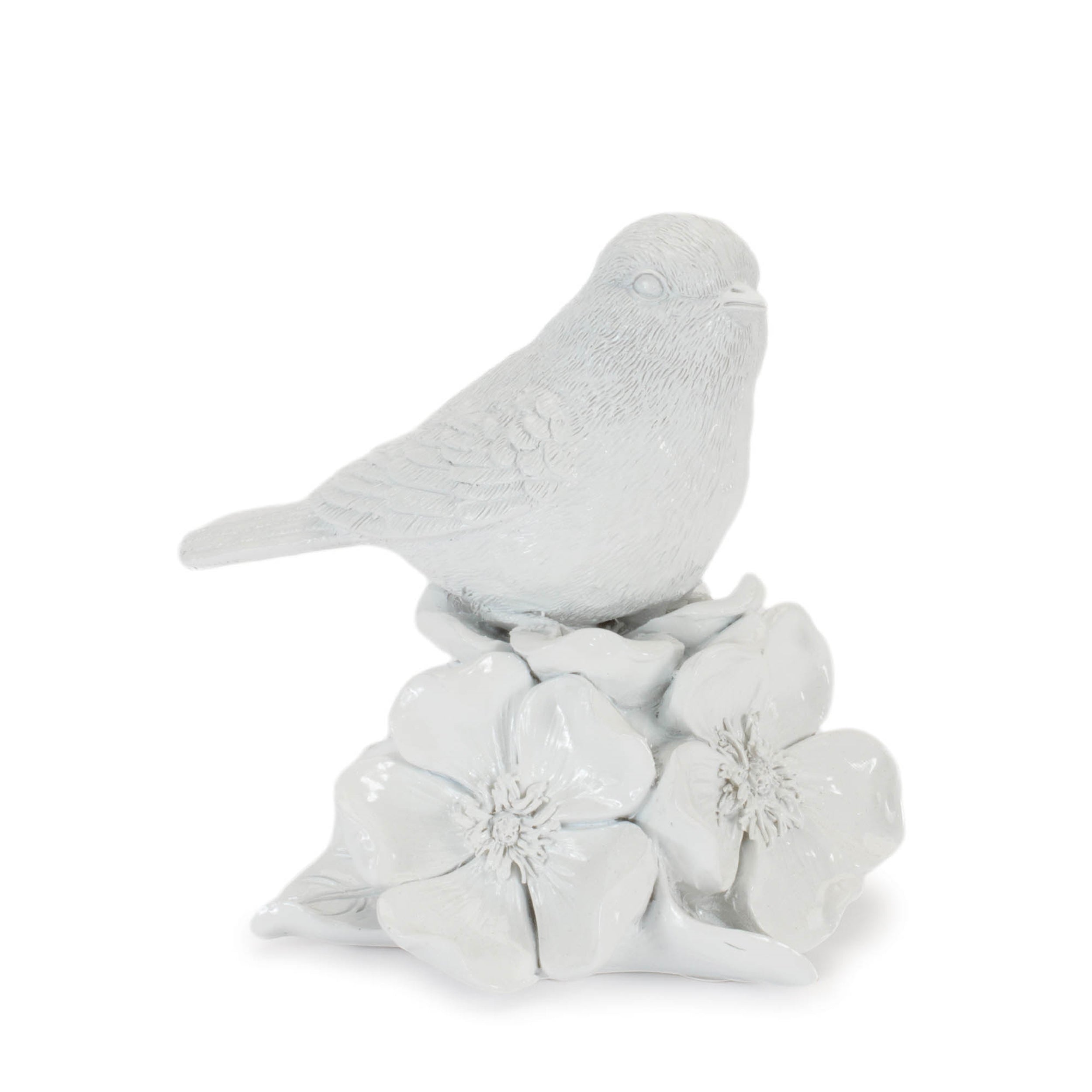 Bird on Floral (Set of 2) 5"H, 5.75"H Resin