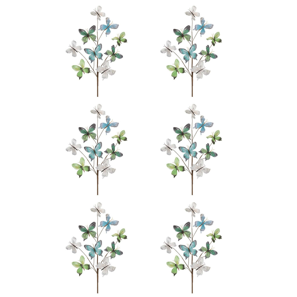 Butterfly Spray (Set of 6) 32”H Polyester