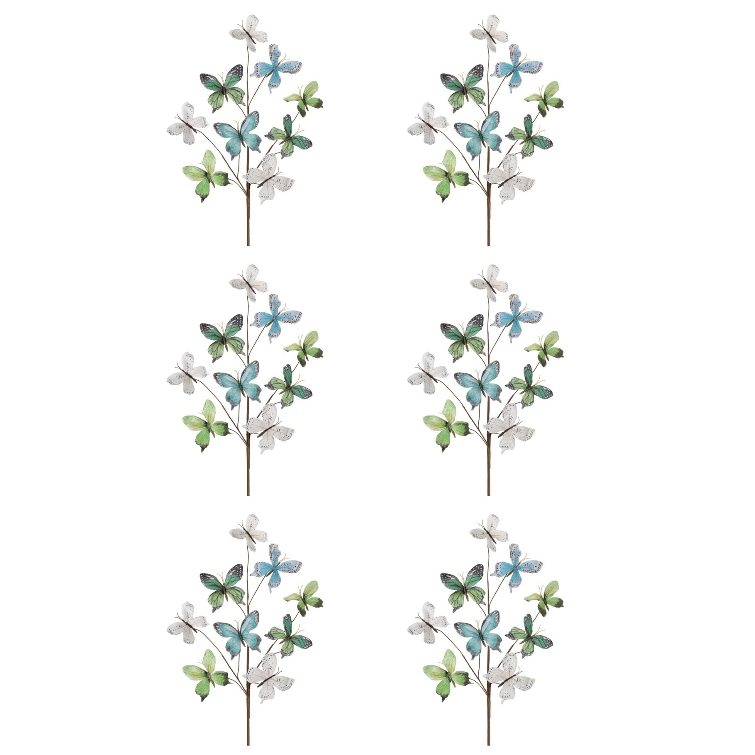Butterfly Spray (Set of 6) 32”H Polyester