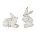 Rabbit (Set of 2) 6"H, 9.25"H Resin