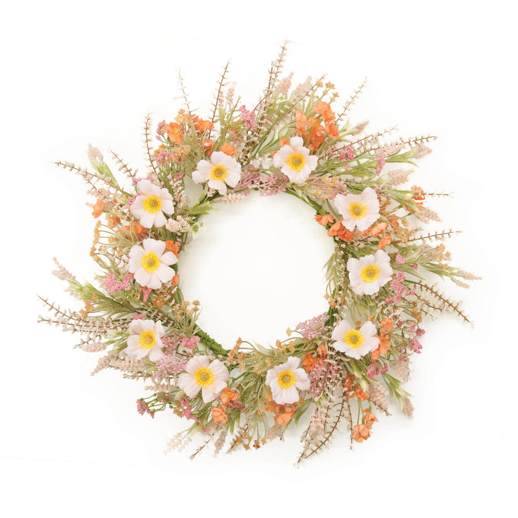 Mixed Floral Wreath 24"