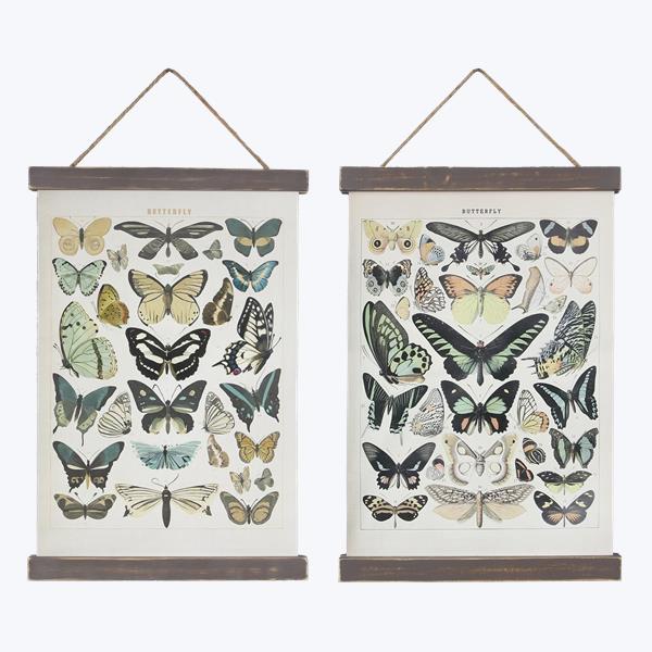Canvas Butterfly Wall Art-2 pcs
