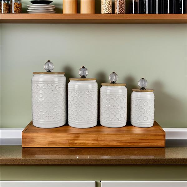Ceramic Canister Set-4 pcs