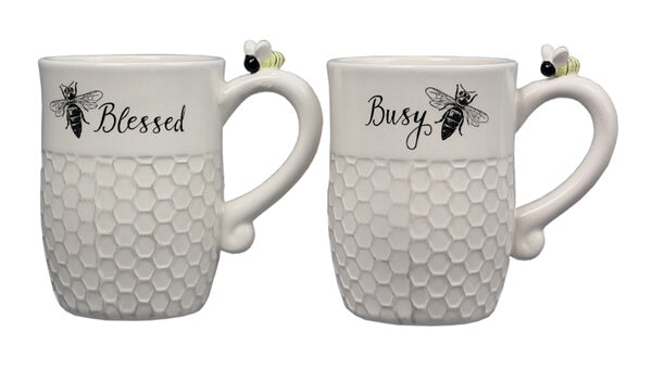 Ceramic Bee Mug, 4 pcs