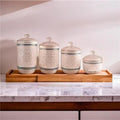 Ceramic Casual Provincial Canisters Set-4 pcs