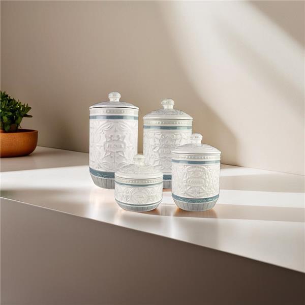 Ceramic Casual Provincial Canisters Set-4 pcs