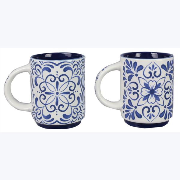 Ceramic Blue and White Talavera Mug 4