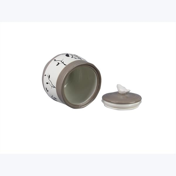 S/4 Ceramic Botanical Canister Set with Silicone Seal