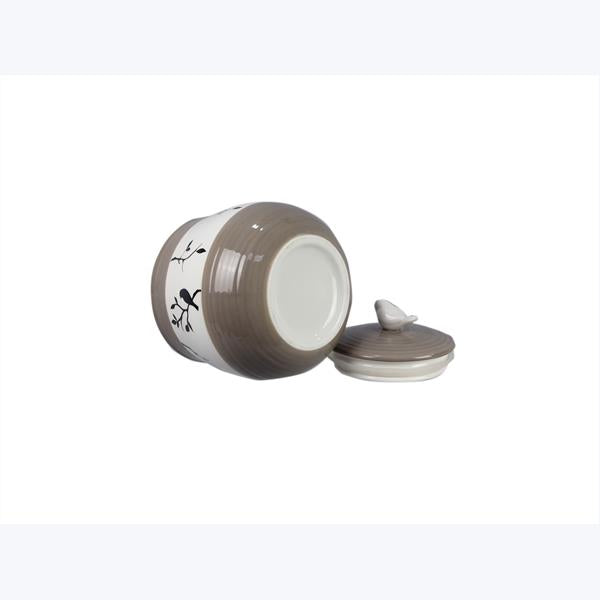 S/4 Ceramic Botanical Canister Set with Silicone Seal