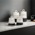 Rustic Modern Ceramic Canister Set-4 pcs