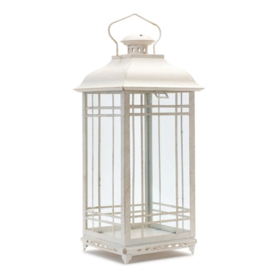 Traditional Ivory Metal Lantern (Set of 3)