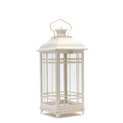 Traditional Ivory Metal Lantern (Set of 3)
