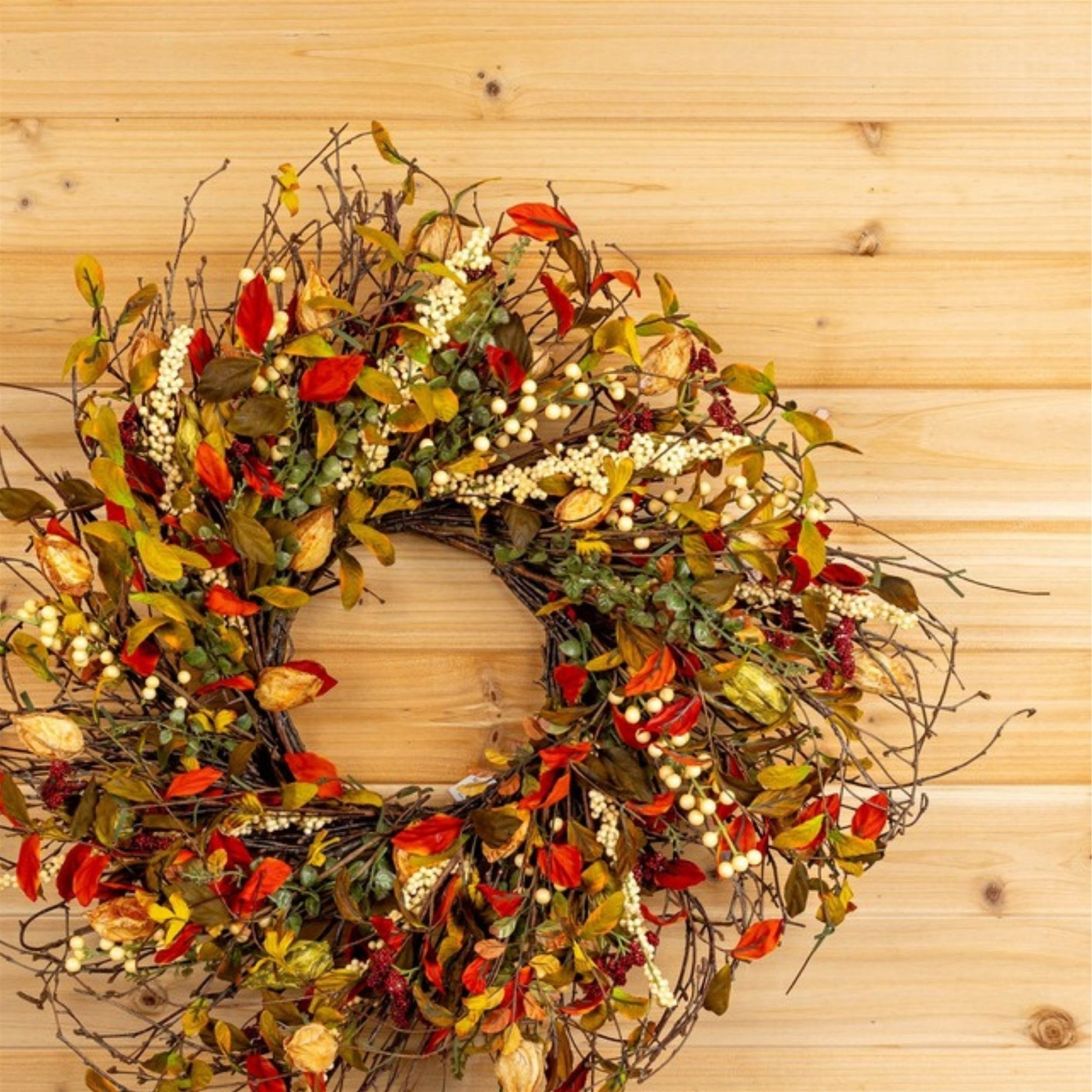 Cape Gooseberry Wreath 20"D