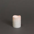 LED Wax Dripping Pillar Candle (Set of 4) 3"Dx4"H Wax/Plastic - 2 C Batteries Not Incld.