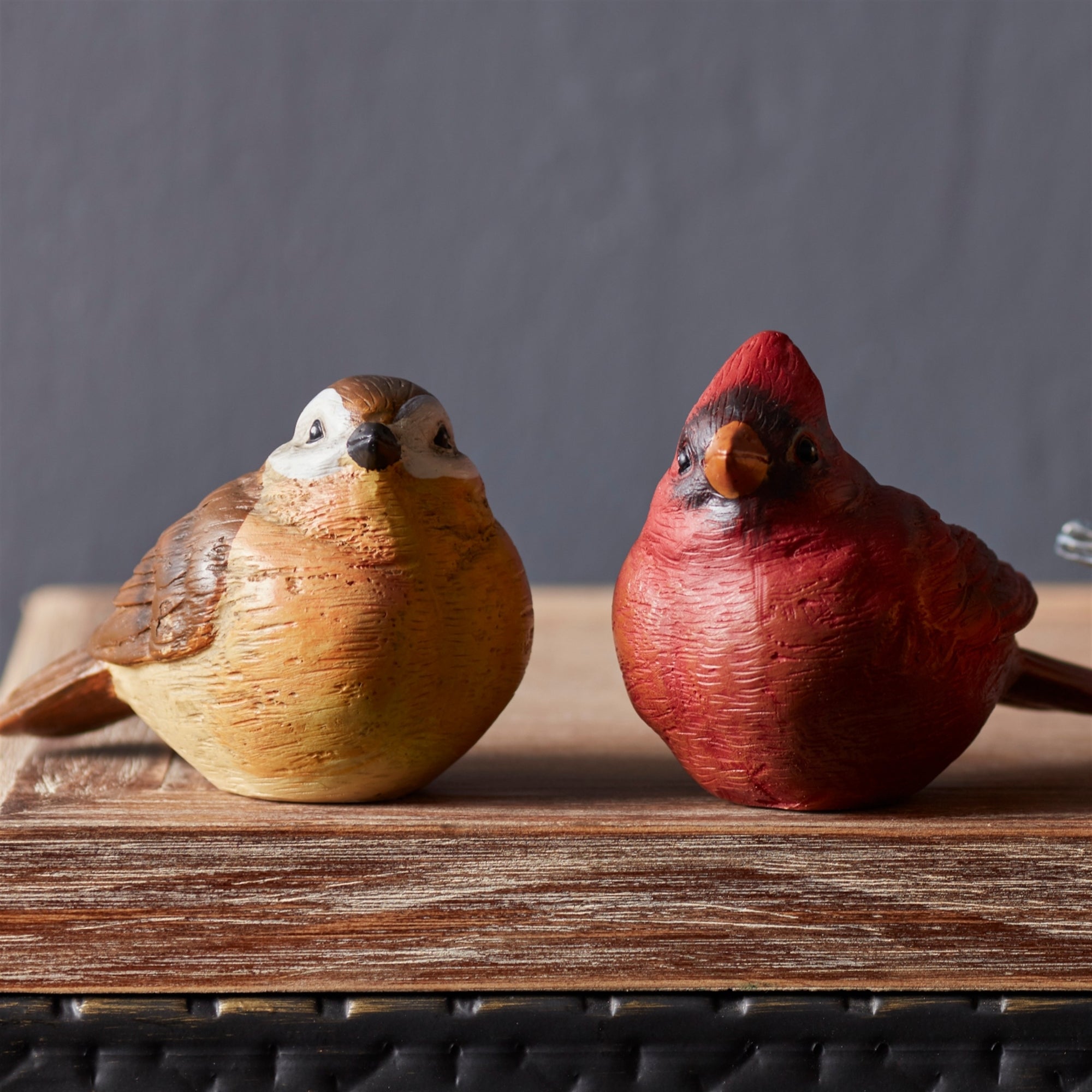 Realistic Painted Tabletop Bird Figurine (Set of 12)