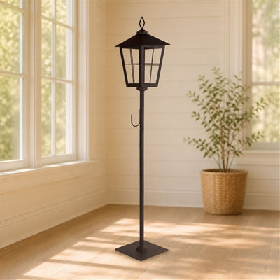 Metal Lantern Post with Wreath Holder 43.25"H