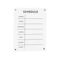 Acrylic Dry Erase Weekly Calender 19"H