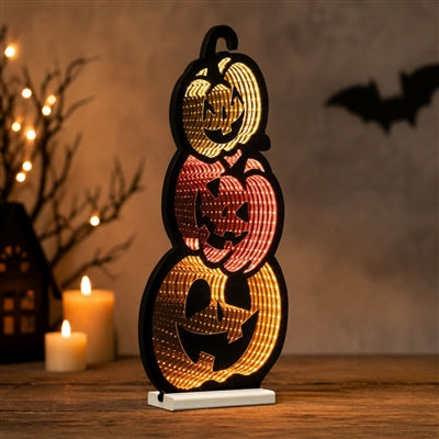 Triple Jack-o-Lantern Ekkolight 23"H