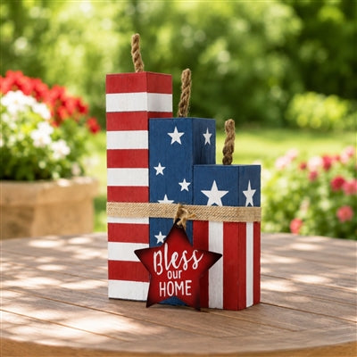 Americana Firecracker Block Bundle 14"H