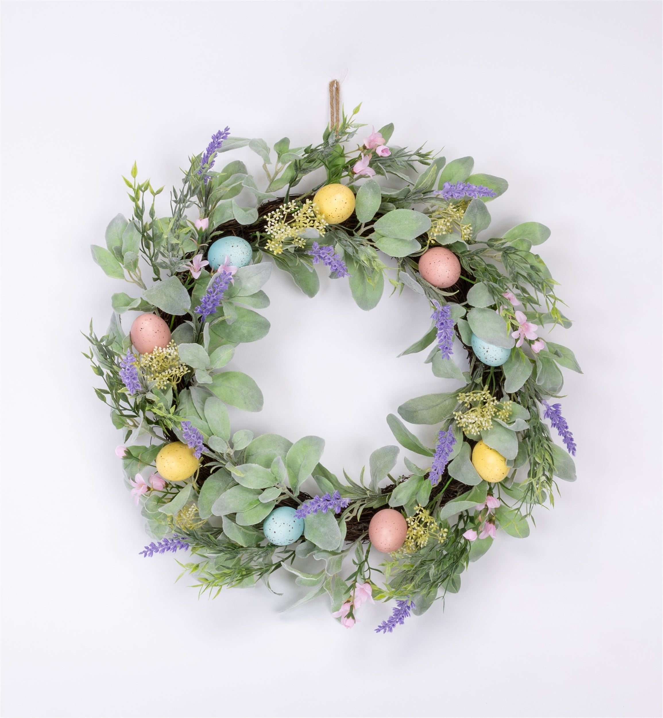 Daisy Egg Floral Wreath 22"D